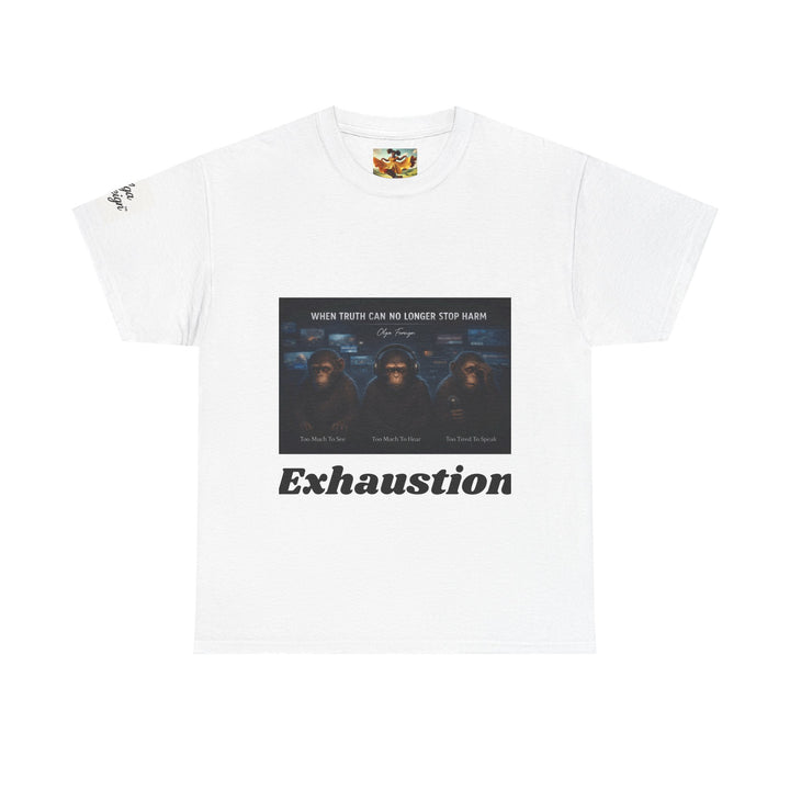 Exhaustion Graphic Tee — 'Where Things Can Go Wrong Too Easily' Vintage Band-Style T-Shirt