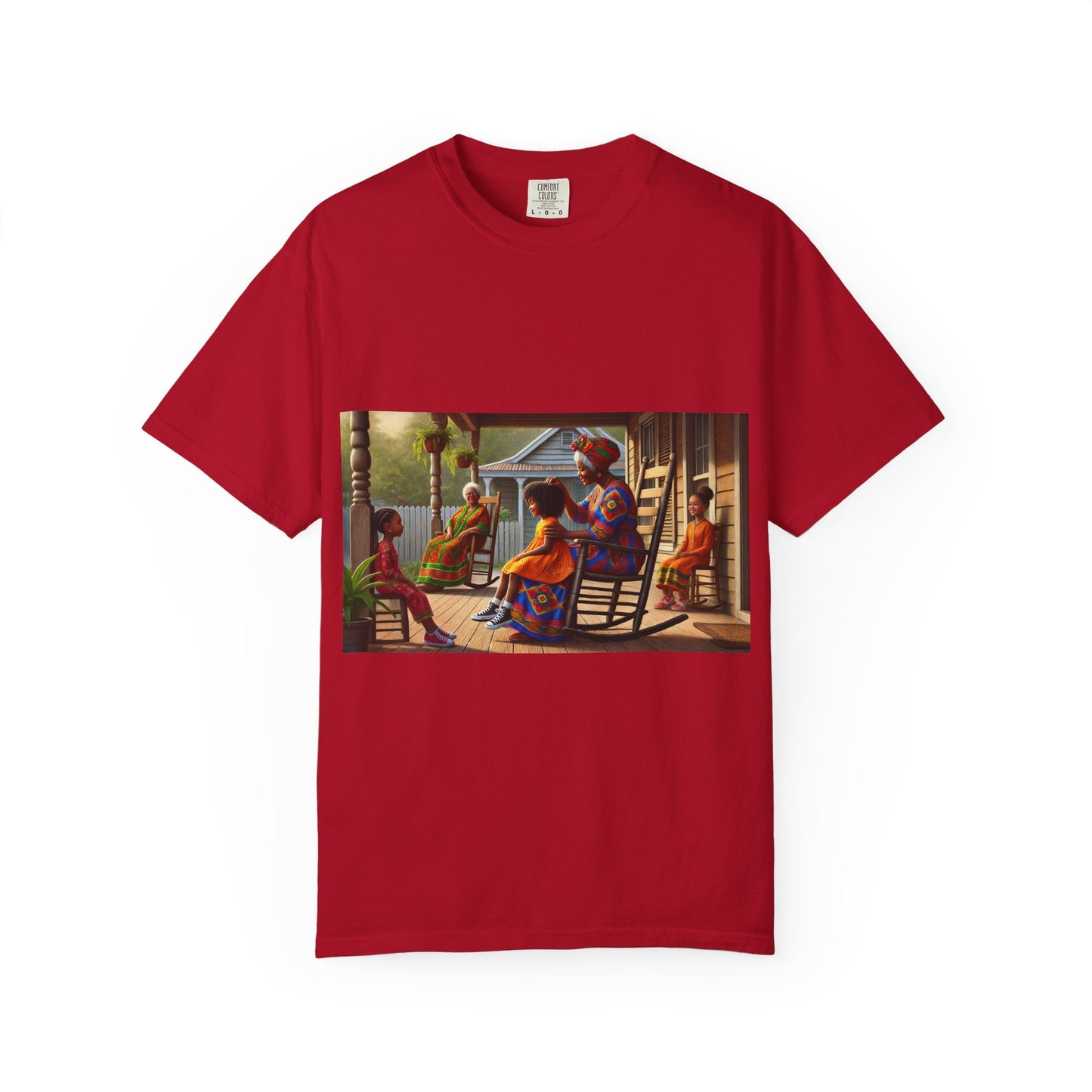 Olga Foreign Summer Cookout Design Artistic Unisex Garment-Dyed T-Shirt - Vibrant Culture Design
