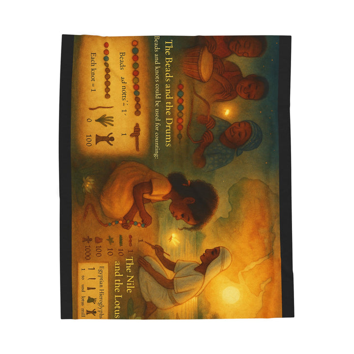 When The World Learned to Count book cover illustration blanket. text on a warm color palette