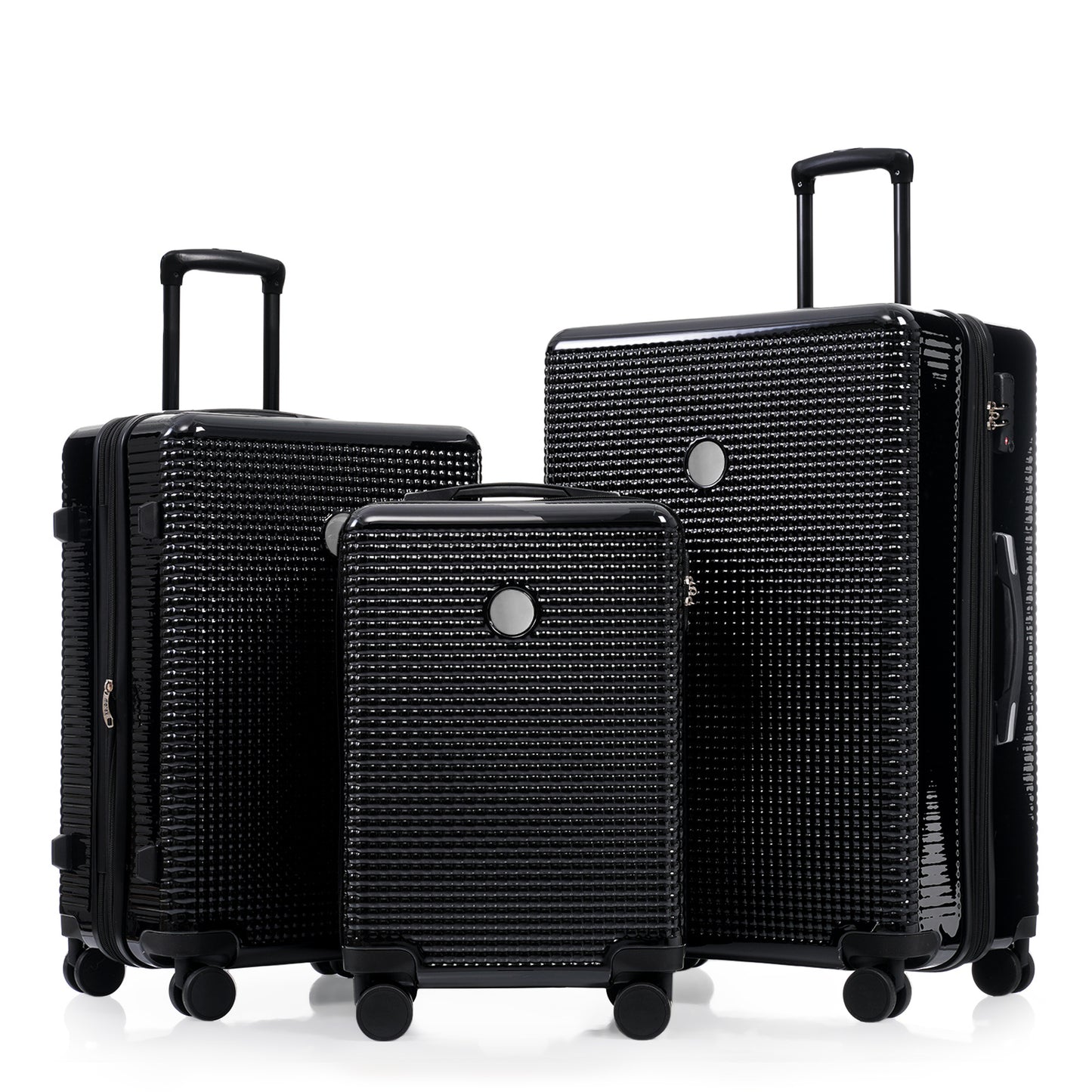 3 Piece Set Of Hard Shell Suitcase20 Inches, 24 Inches, 28 Inches