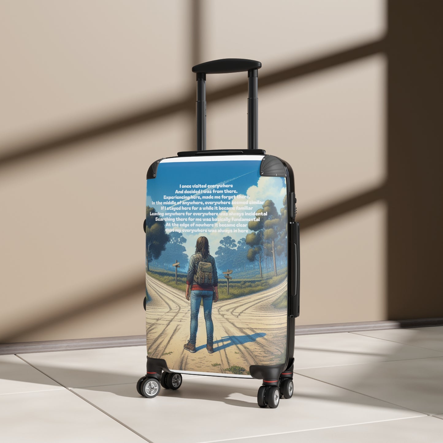 Inspiring Travel Suitcase - Adventure Awaits Design