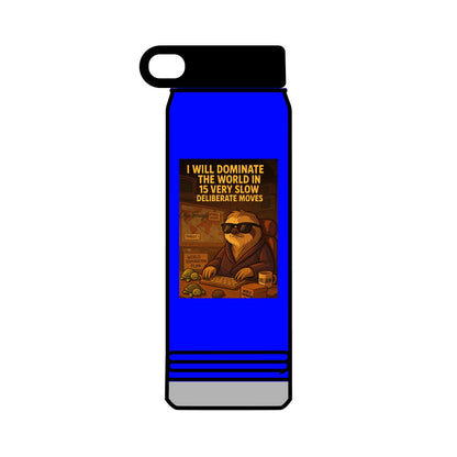 'I Will Dominate the World in Very Slow Deliberate Moves'  by Olga Foreign- Unique Motivational 32oz Water Bottle - Gift, Sports Hydration, Gym,