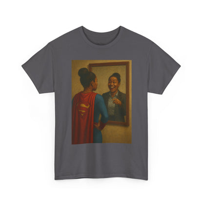 "Hero" by Olga Foreign Empowerment Superhero Tee - Unisex Heavy Cotton Tee for Inspirational Moments