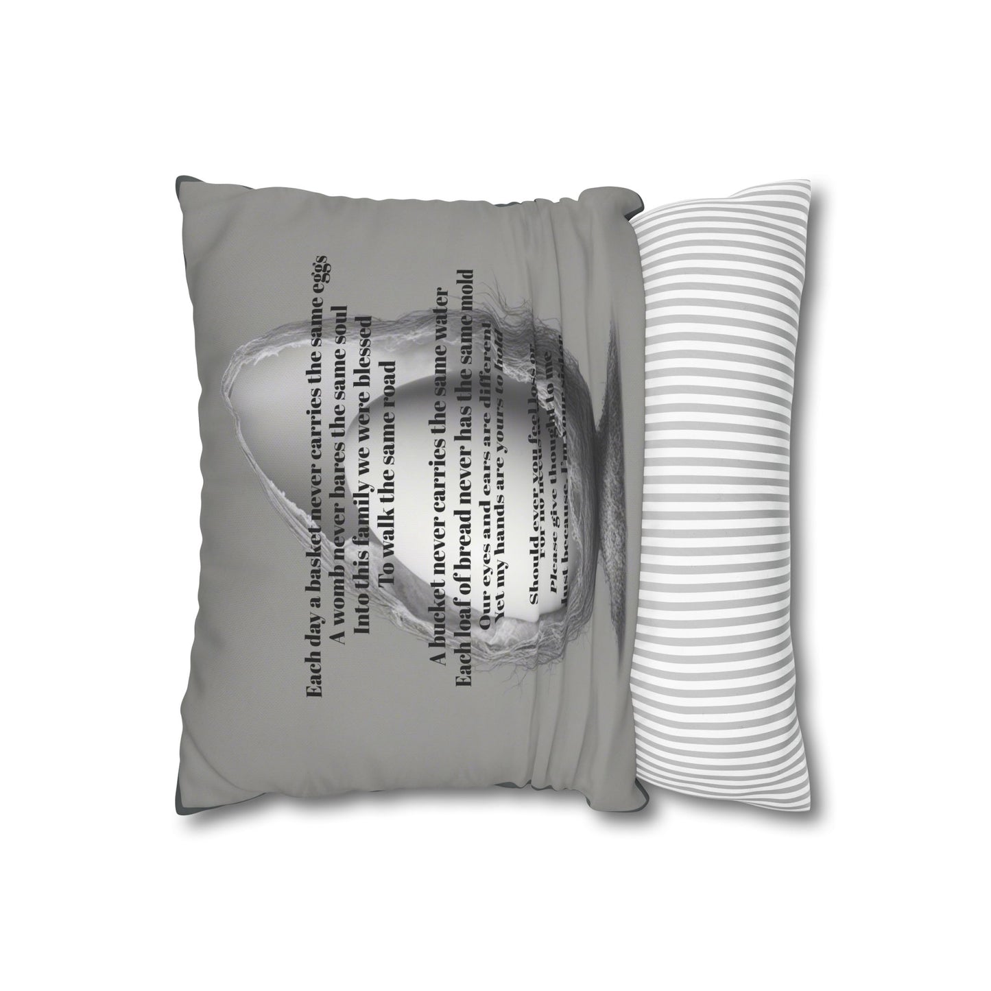 "Siblings" by Olga Foreign. Inspirational Poetry Pillowcase design - Based on her poem from her book "And Then Thoughts"