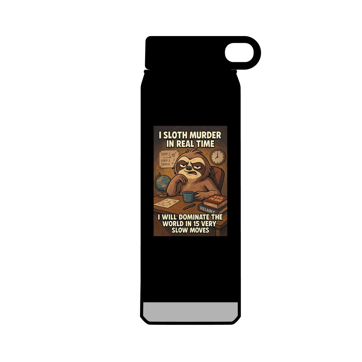 'I Will Dominate the World in Very Slow Deliberate Moves'  by Olga Foreign- Unique Motivational 32oz Water Bottle - Gift, Sports Hydration, Gym,