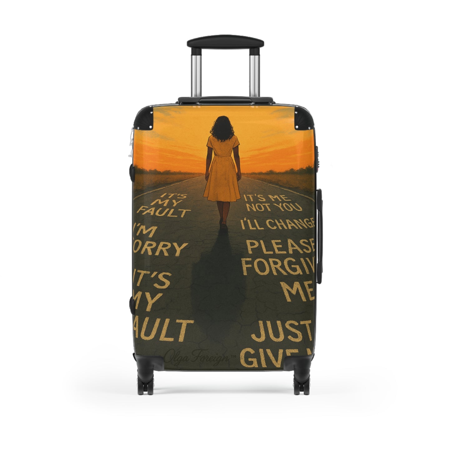 "Goodbye" by Olga Foreign suitcases. Perfect for leaving that situation behind.