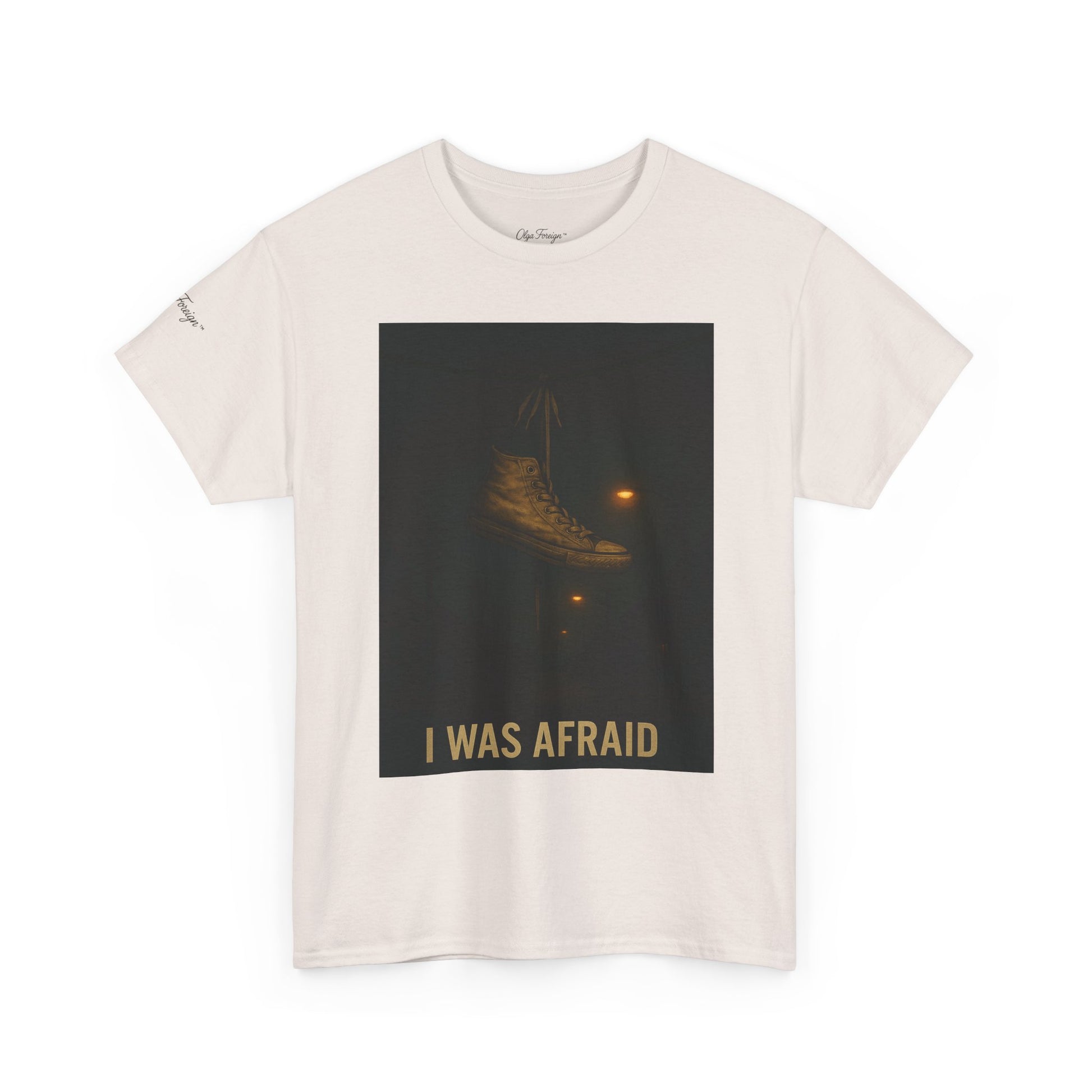 'No Longer afraid" by Olga Foreign. Dark Vibes Unisex Heavy Cotton Tee -
