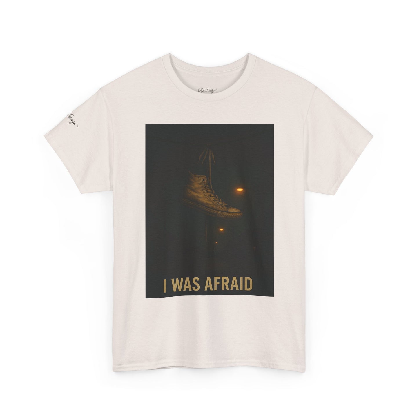'No Longer afraid" by Olga Foreign. Dark Vibes Unisex Heavy Cotton Tee -