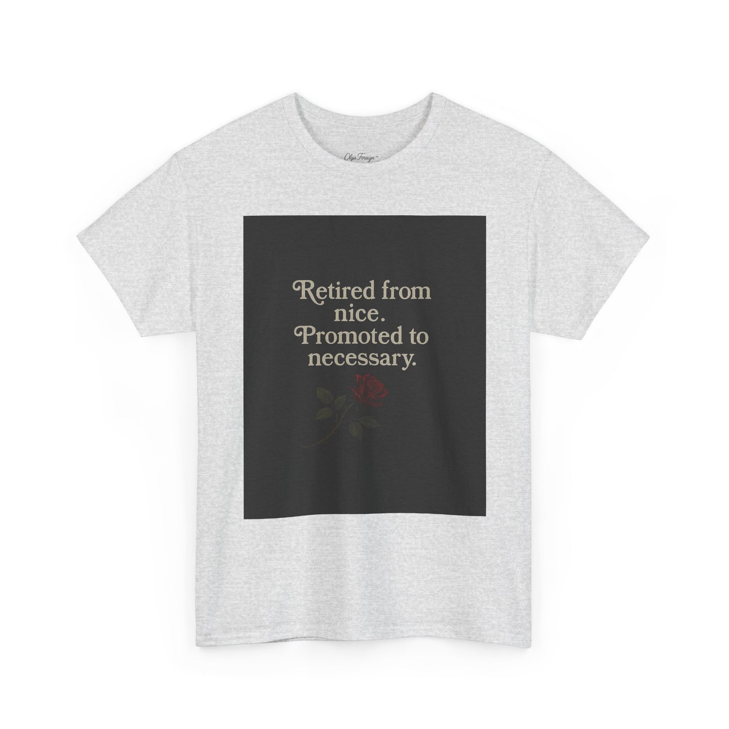 Retired from Nice by Olga Foreign Unisex Heavy Cotton Tee