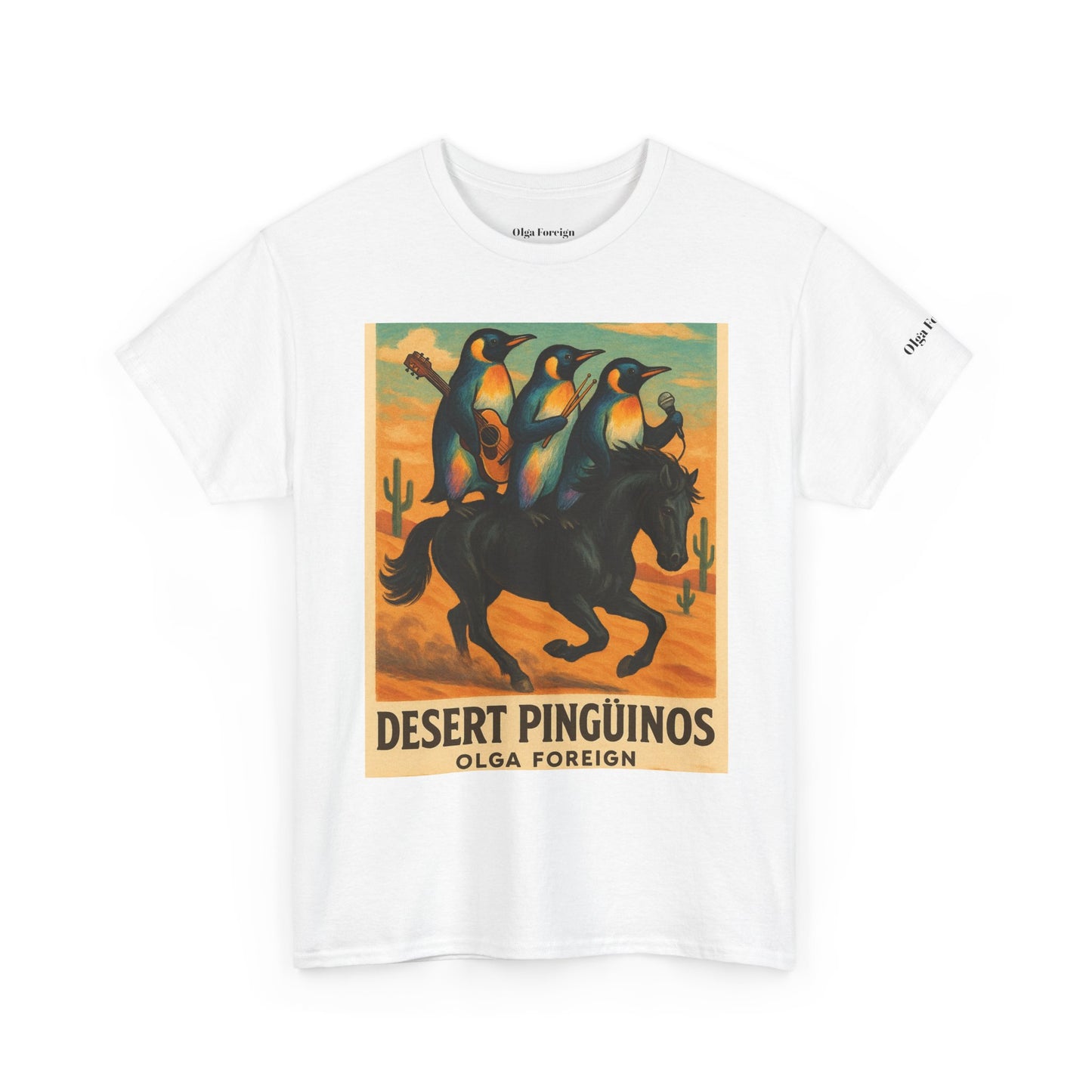 Three Penguins Ride Again. by Olga Foreign Designs T-Shirt -