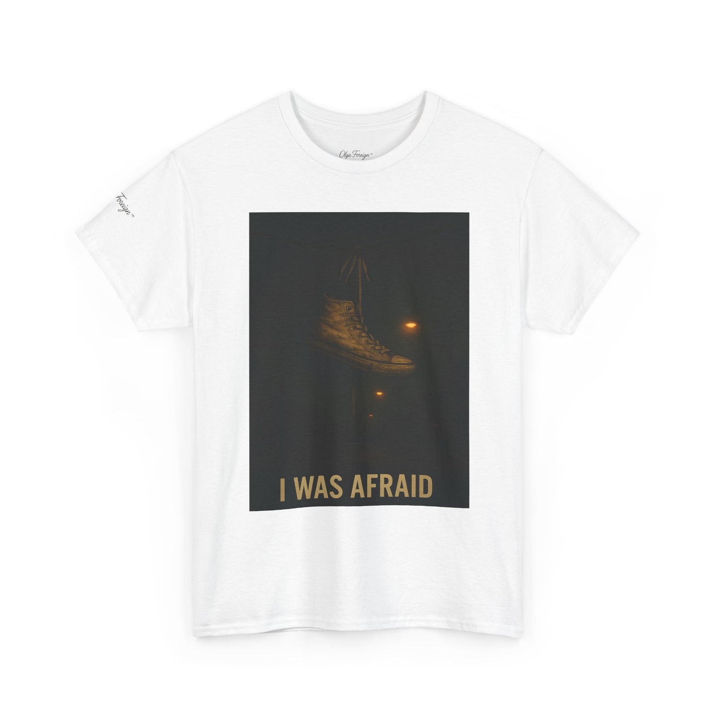 'No Longer afraid" by Olga Foreign. Dark Vibes Unisex Heavy Cotton Tee -