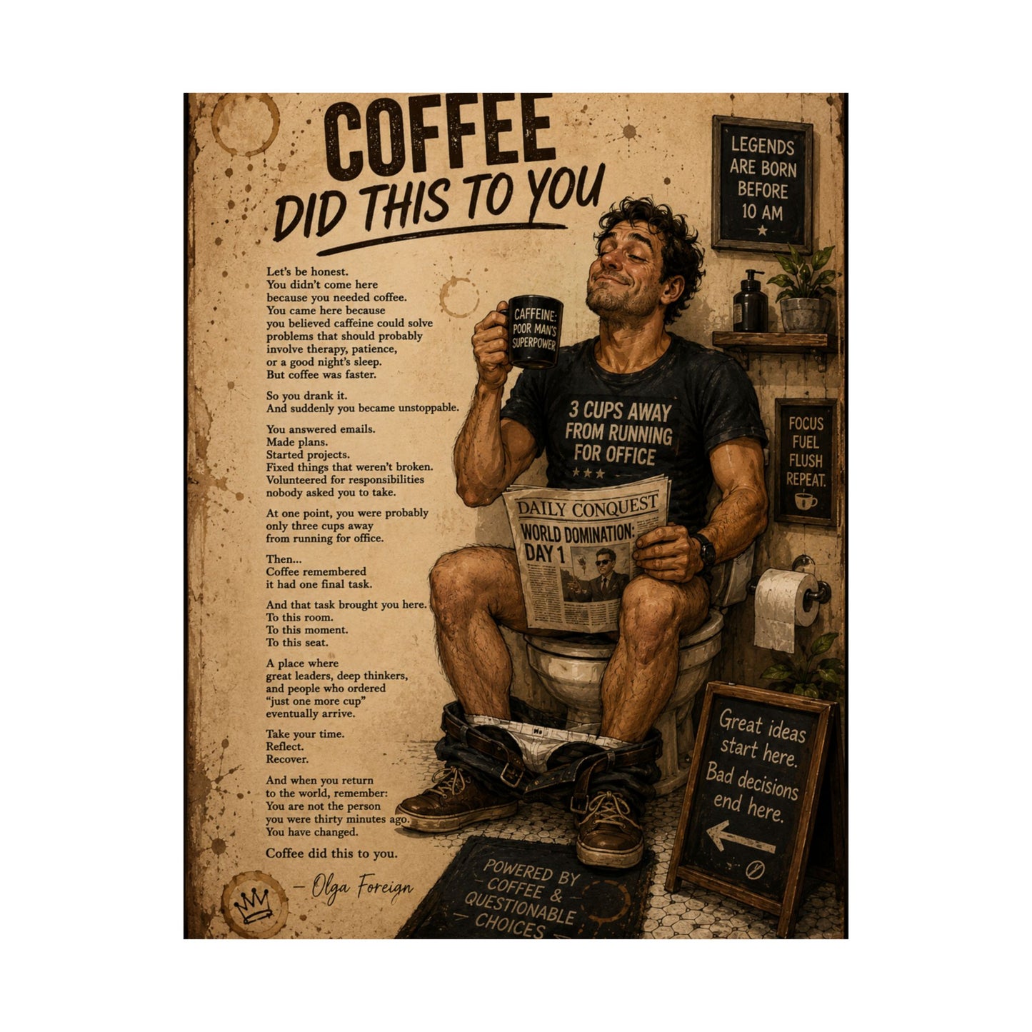 Coffee Did This To You Poster