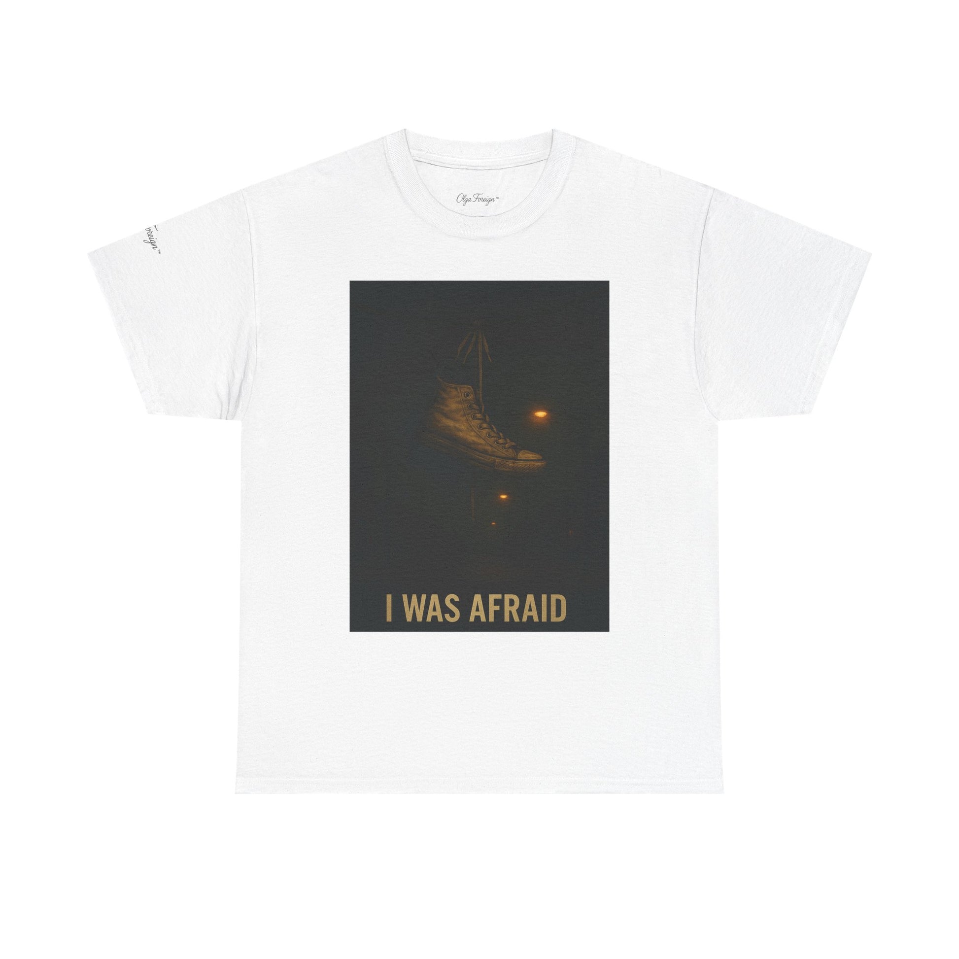 'No Longer afraid" by Olga Foreign. Dark Vibes Unisex Heavy Cotton Tee -