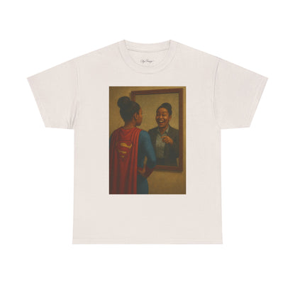 "Hero" by Olga Foreign Empowerment Superhero Tee - Unisex Heavy Cotton Tee for Inspirational Moments