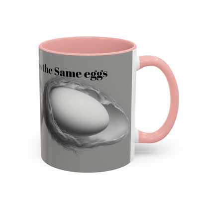 Olga Foreign Design Unique Accent Coffee Mug – "Life Never Carries the Same Eggs"