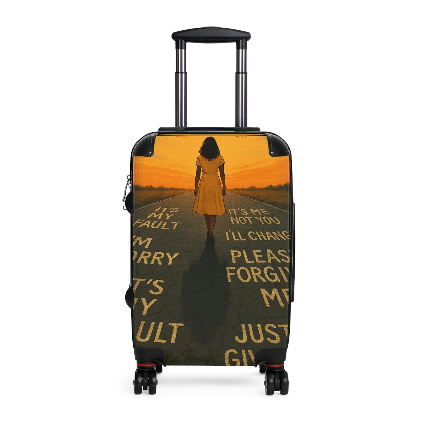 "Goodbye" by Olga Foreign suitcases. Perfect for leaving that situation behind.