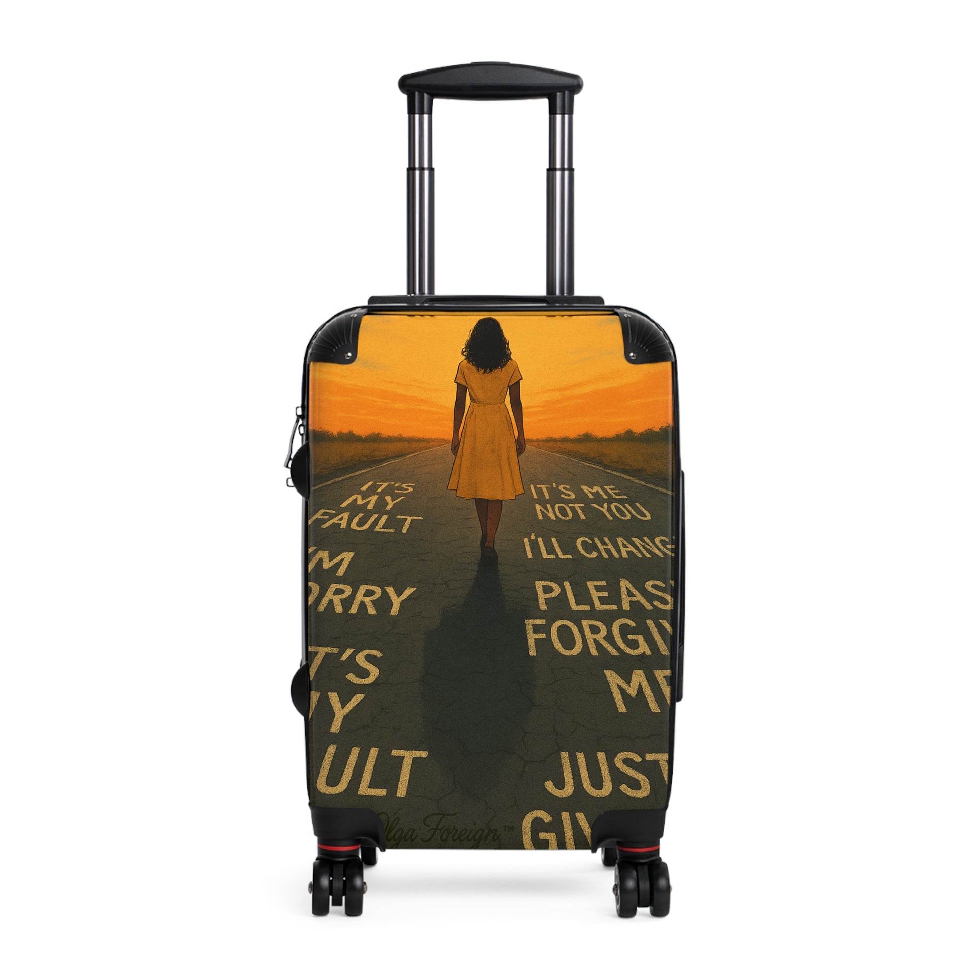 "Goodbye" by Olga Foreign suitcases. Perfect for leaving that situation behind.
