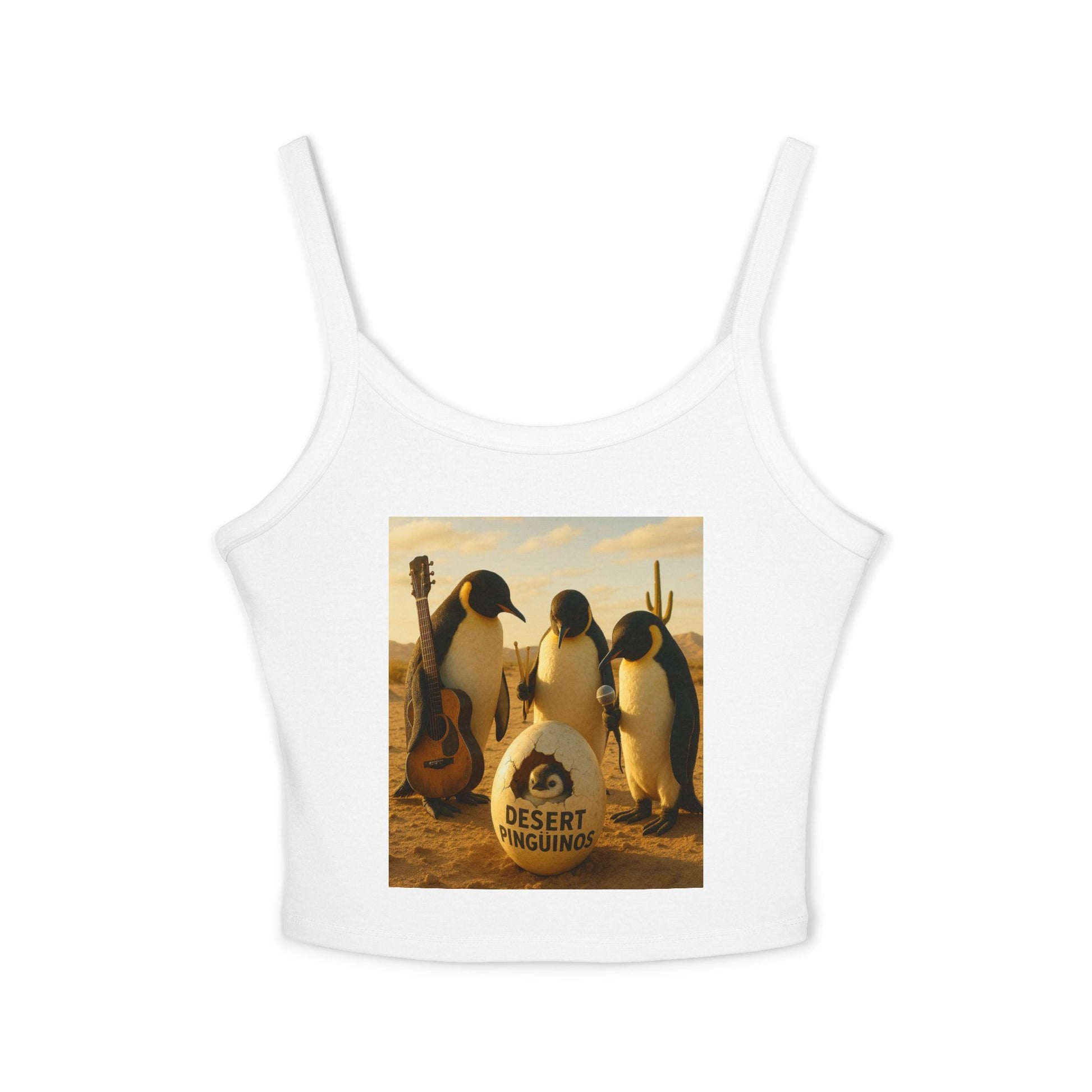 Desert Pinguinos  Play it Loud by Olga Foreign Women&#039;s Spaghetti Strap Tank Top - Fun Summer Tee