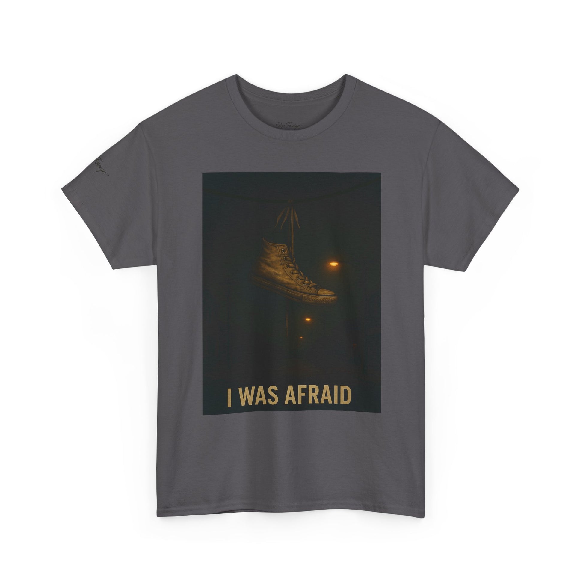 'No Longer afraid" by Olga Foreign. Dark Vibes Unisex Heavy Cotton Tee -