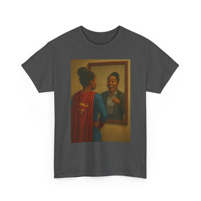 "Hero" by Olga Foreign Empowerment Superhero Tee - Unisex Heavy Cotton Tee for Inspirational Moments