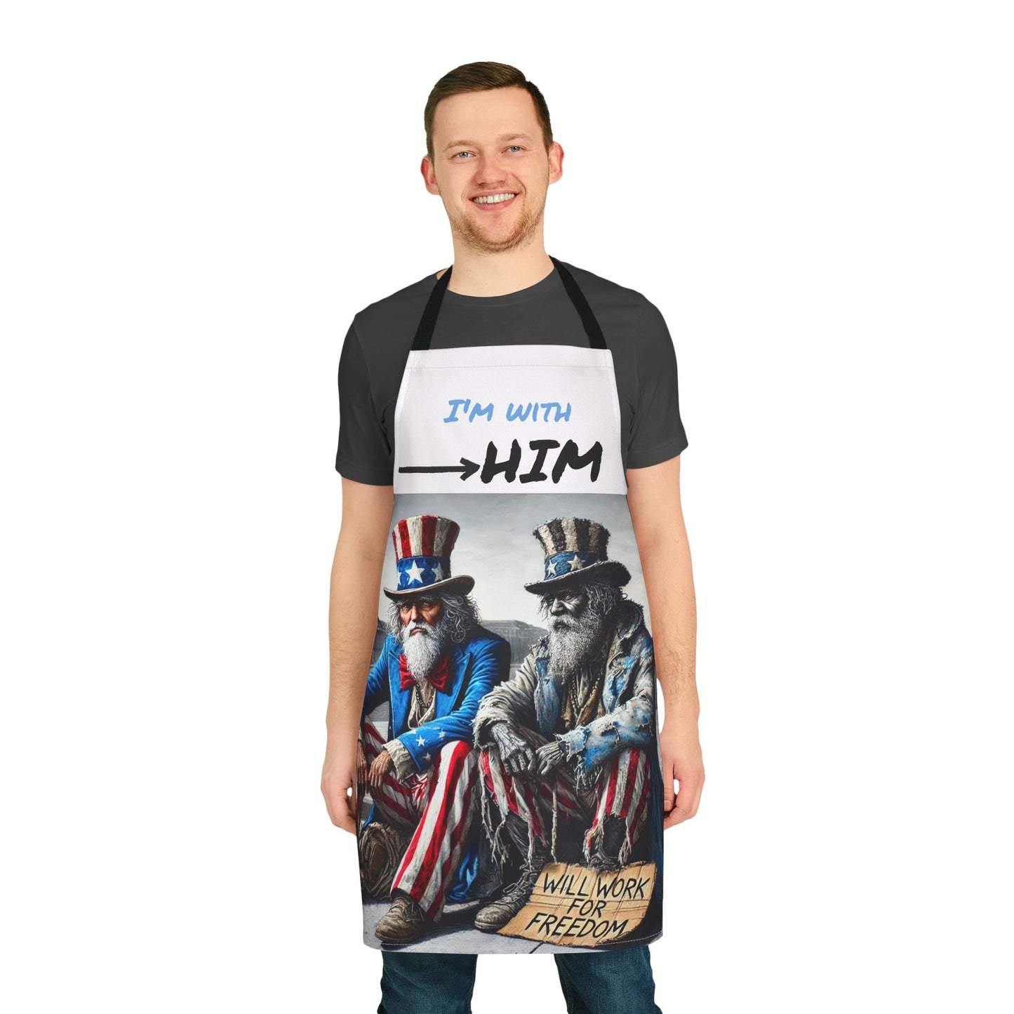 Patriotic Apron - 'I'm With Him' Cooking Gear