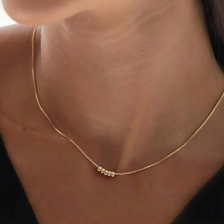 Retro Enamel Drip Circle Necklace