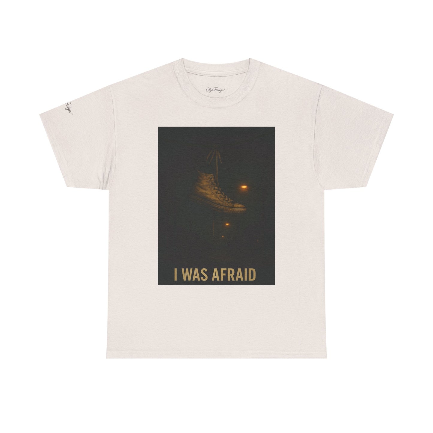 'No Longer afraid" by Olga Foreign. Dark Vibes Unisex Heavy Cotton Tee -