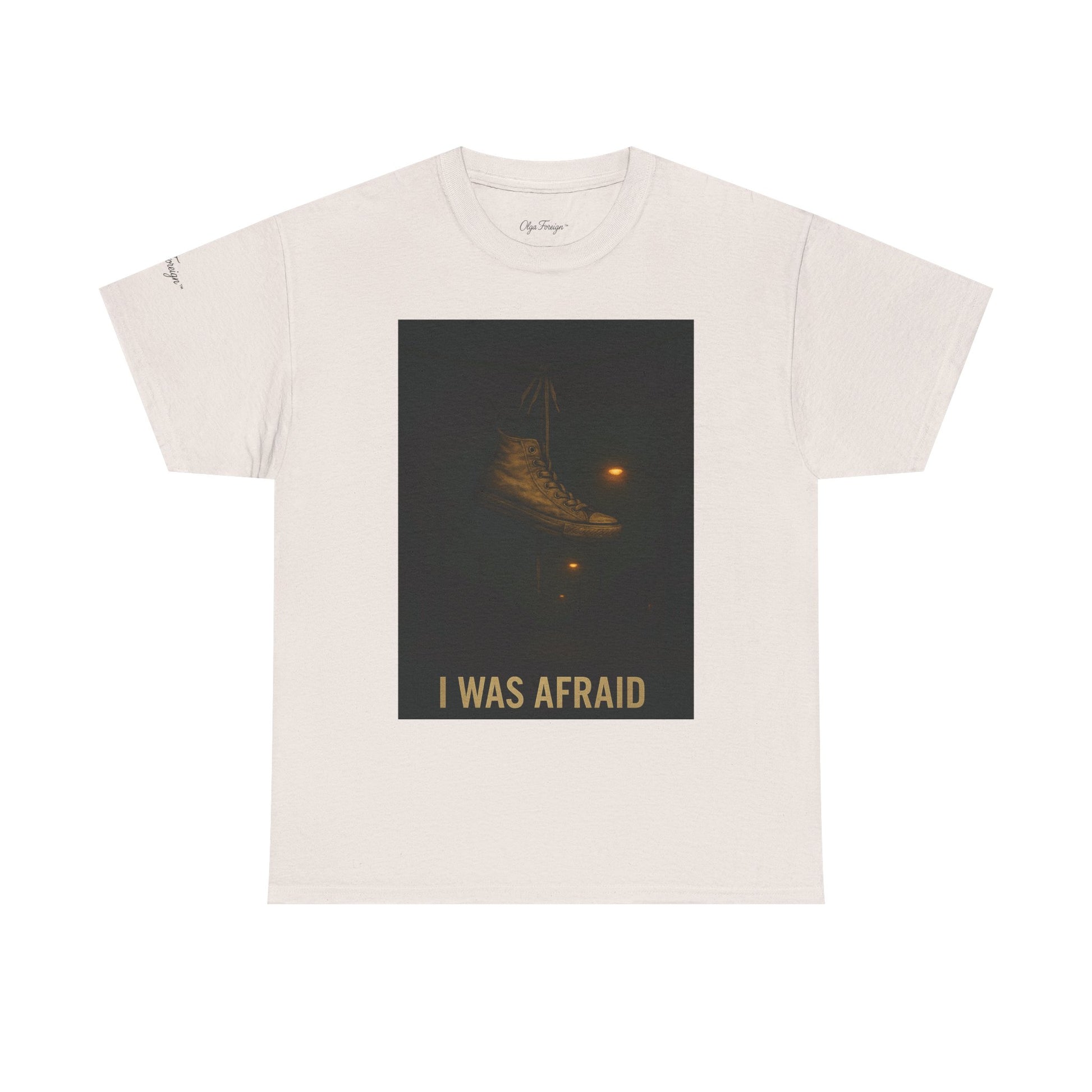 'No Longer afraid" by Olga Foreign. Dark Vibes Unisex Heavy Cotton Tee -
