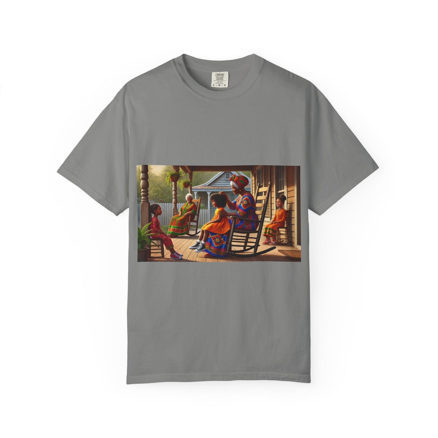 Olga Foreign Design Artistic Unisex Garment-Dyed T-Shirt - Vibrant Culture Design