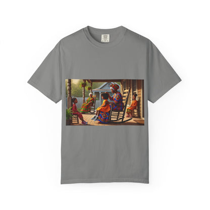 Olga Foreign Design Artistic Unisex Garment-Dyed T-Shirt - Vibrant Culture Design