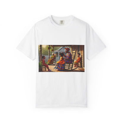 Olga Foreign Design Artistic Unisex Garment-Dyed T-Shirt - Vibrant Culture Design