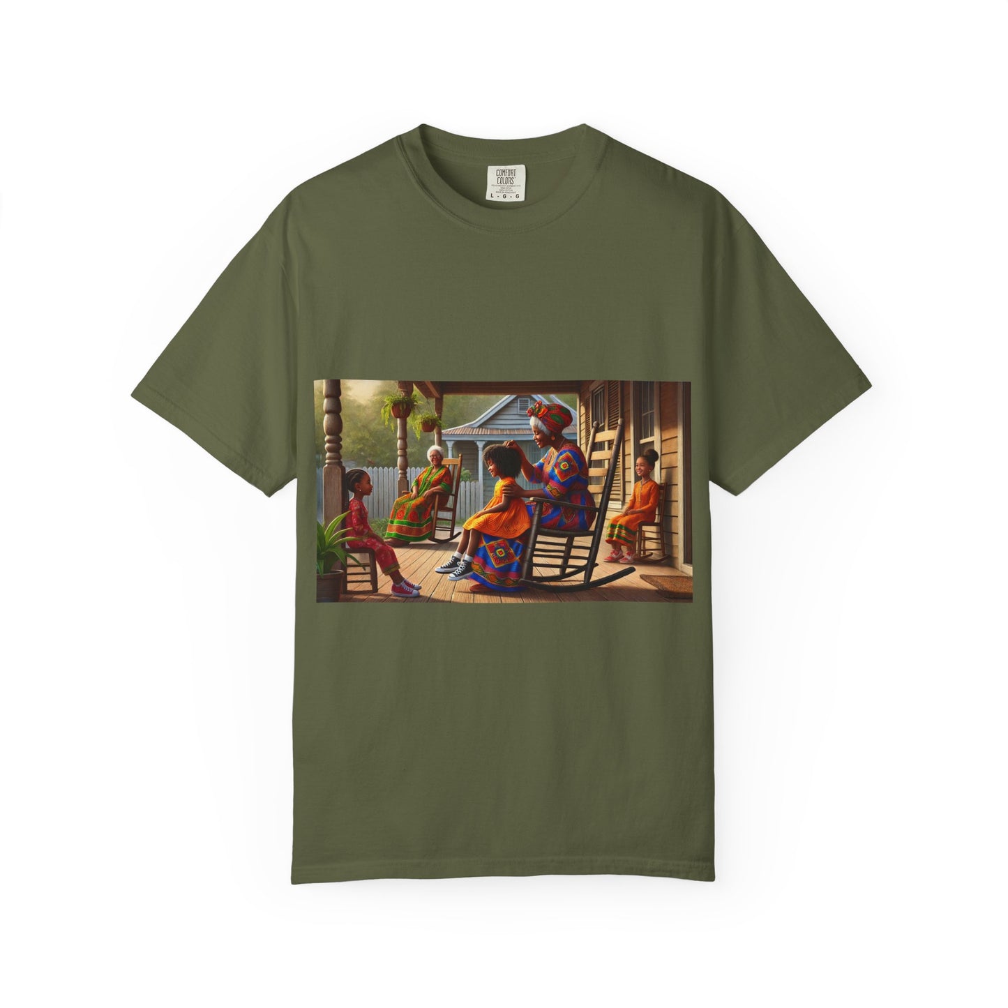 Olga Foreign Design Artistic Unisex Garment-Dyed T-Shirt - Vibrant Culture Design