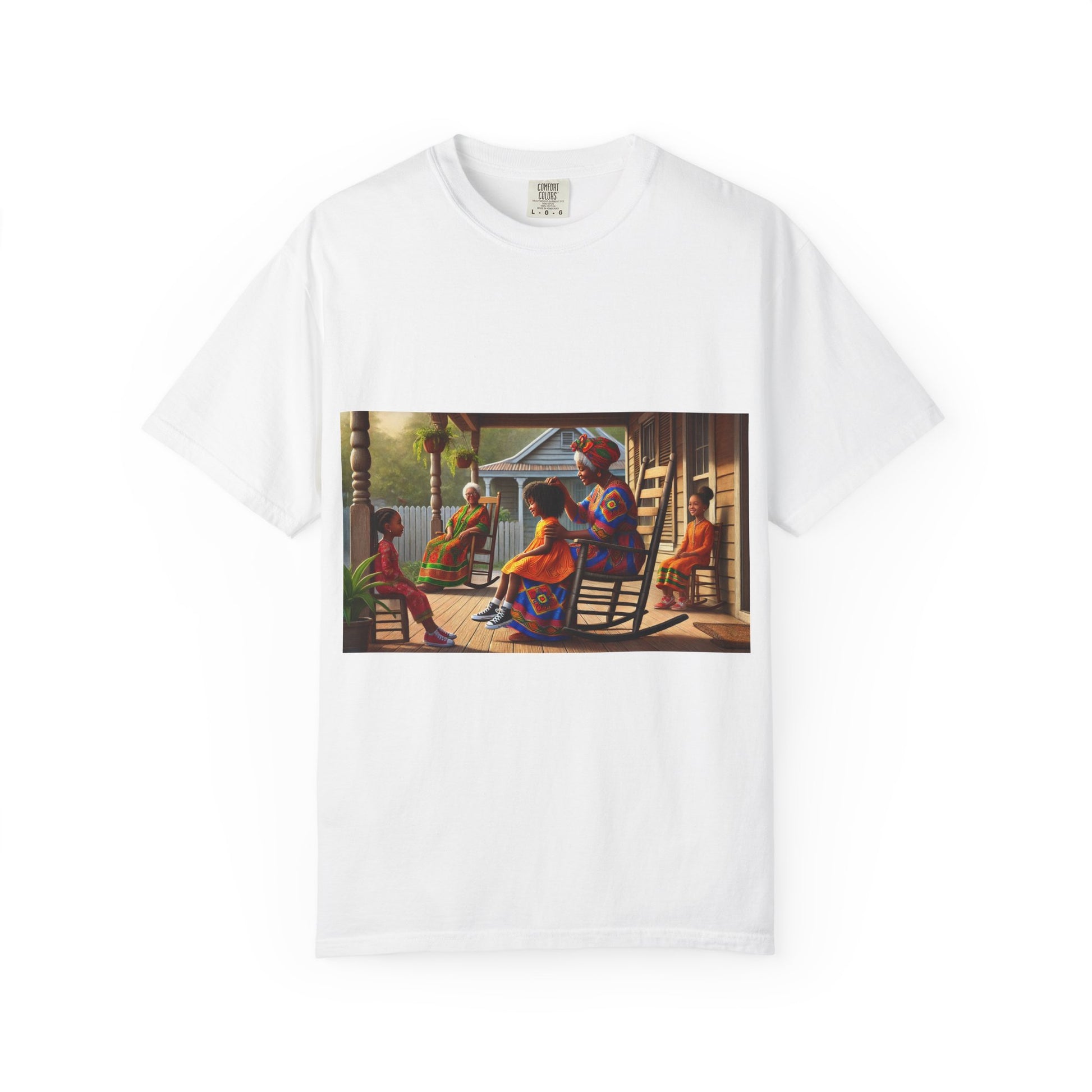 Olga Foreign Design Artistic Unisex Garment-Dyed T-Shirt - Vibrant Culture Design