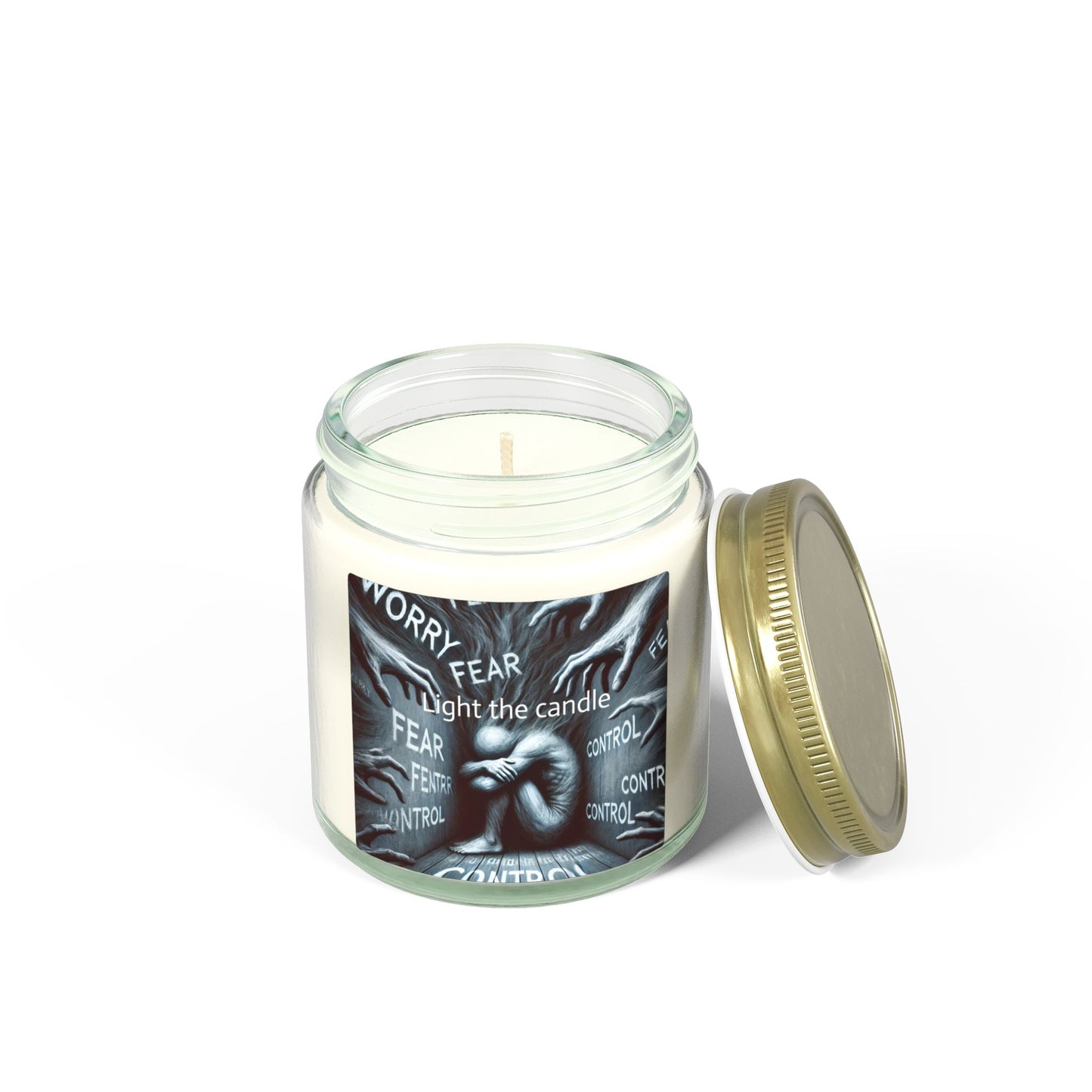 Olga Foreign design Fear Control Scented Candle - Coconut Apricot Wax (4oz & 9oz)