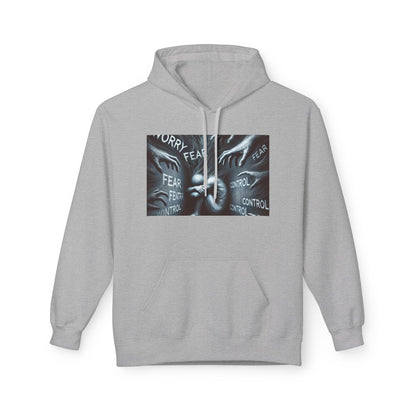 "Worry, Worries Me" by Olga Foreign. Inspirational Fear Control Hoodie - Unisex Midweight Softstyle Fleece