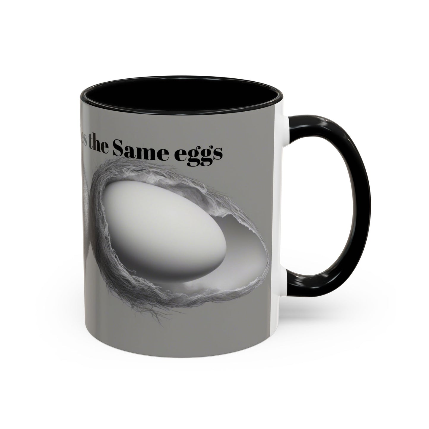 Olga Foreign Design Unique Accent Coffee Mug – "Life Never Carries the Same Eggs"