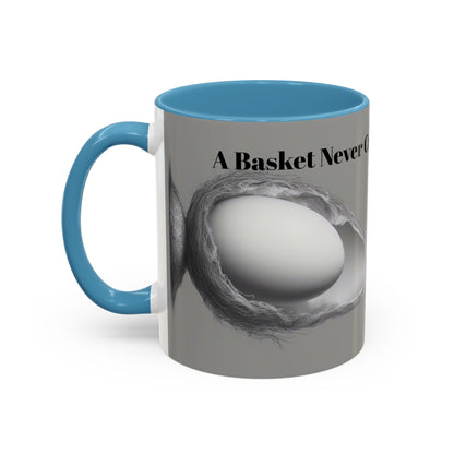 Olga Foreign Design Unique Accent Coffee Mug – "Life Never Carries the Same Eggs"