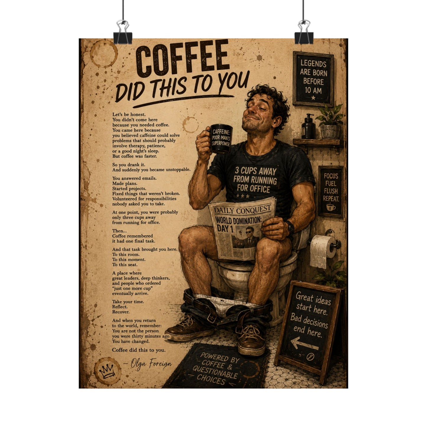 Coffee Did This To You Poster