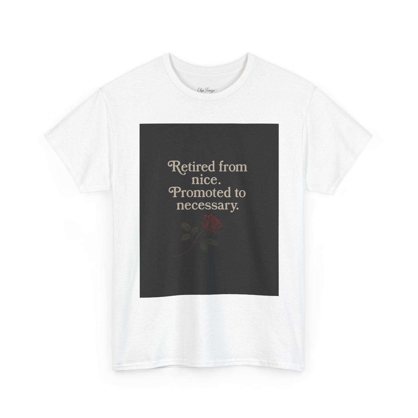 Retired from Nice by Olga Foreign Unisex Heavy Cotton Tee