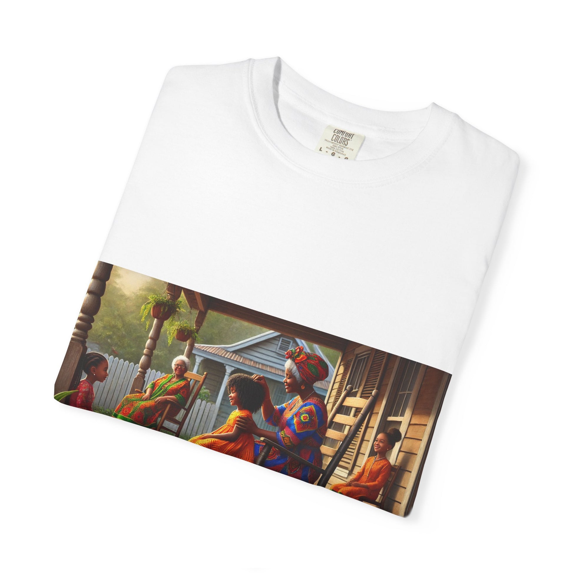 Olga Foreign Design Artistic Unisex Garment-Dyed T-Shirt - Vibrant Culture Design