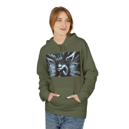 "Worry, Worries Me" by Olga Foreign. Inspirational Fear Control Hoodie - Unisex Midweight Softstyle Fleece
