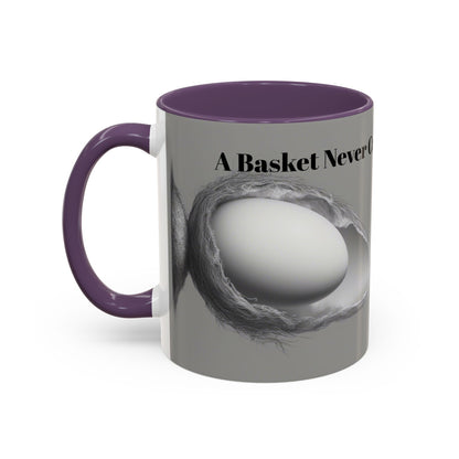Olga Foreign Design Unique Accent Coffee Mug – "Life Never Carries the Same Eggs"