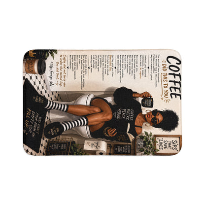 Coffee Did This To You' poem Bathmat Set