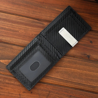 Minimalist Anti-theft RFID Carbon Fiber Men's Dollar Card Holder Portable Ultra-thin Multi-card Slot Wallet Card Holder Business Multi-function Card Holder Card Holder Integrated Wallet