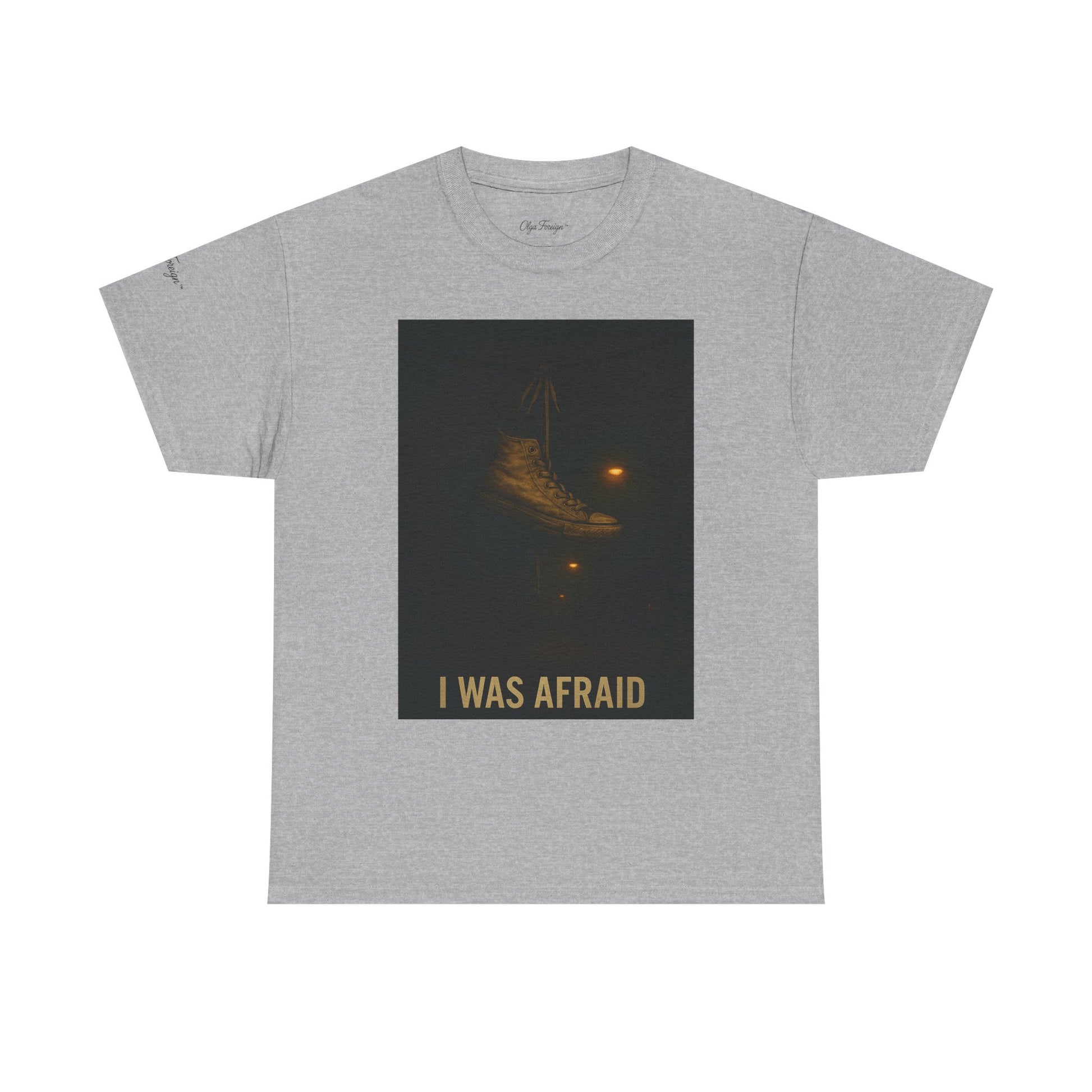 'No Longer afraid" by Olga Foreign. Dark Vibes Unisex Heavy Cotton Tee -