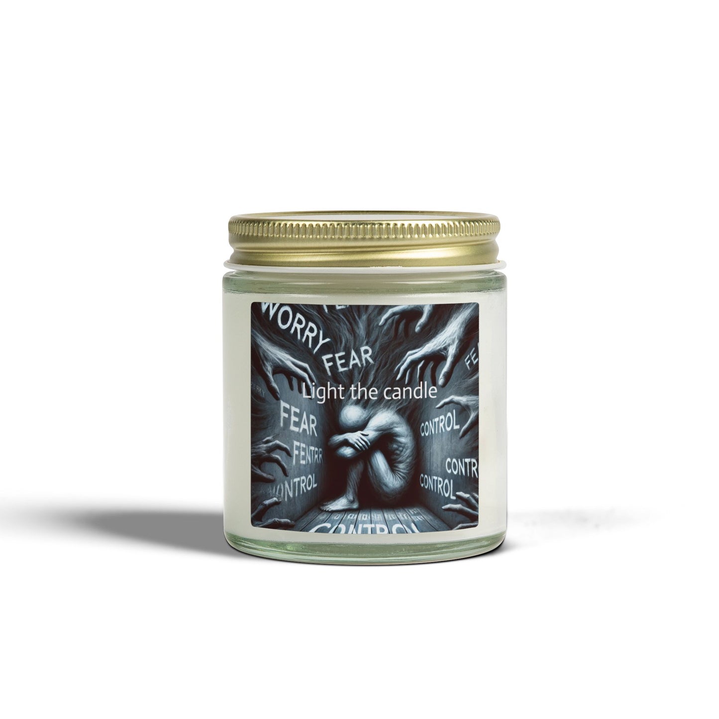 Olga Foreign design Fear Control Scented Candle - Coconut Apricot Wax (4oz & 9oz)