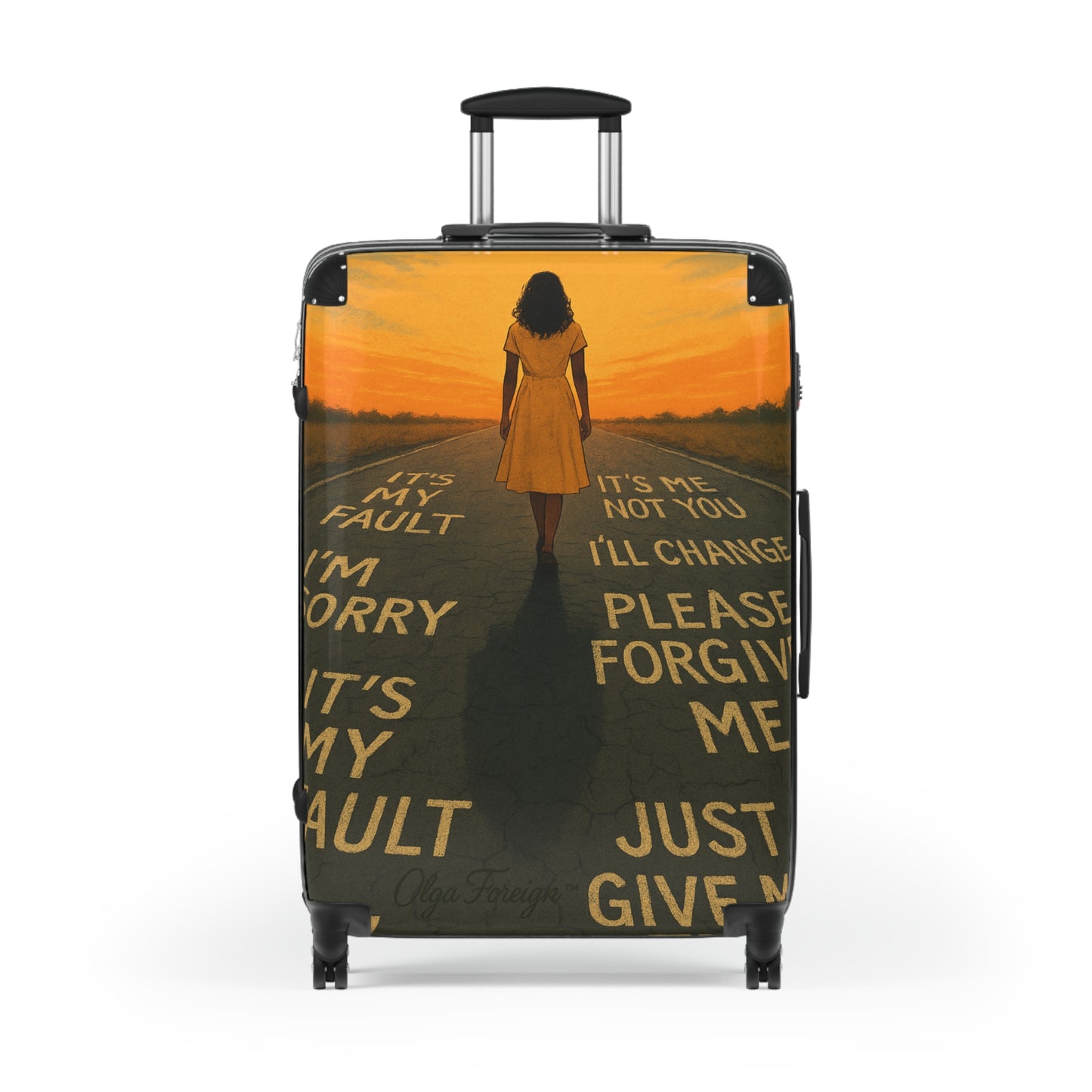 "Goodbye" by Olga Foreign suitcases. Perfect for leaving that situation behind.