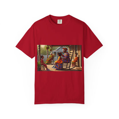 Olga Foreign Design Artistic Unisex Garment-Dyed T-Shirt - Vibrant Culture Design