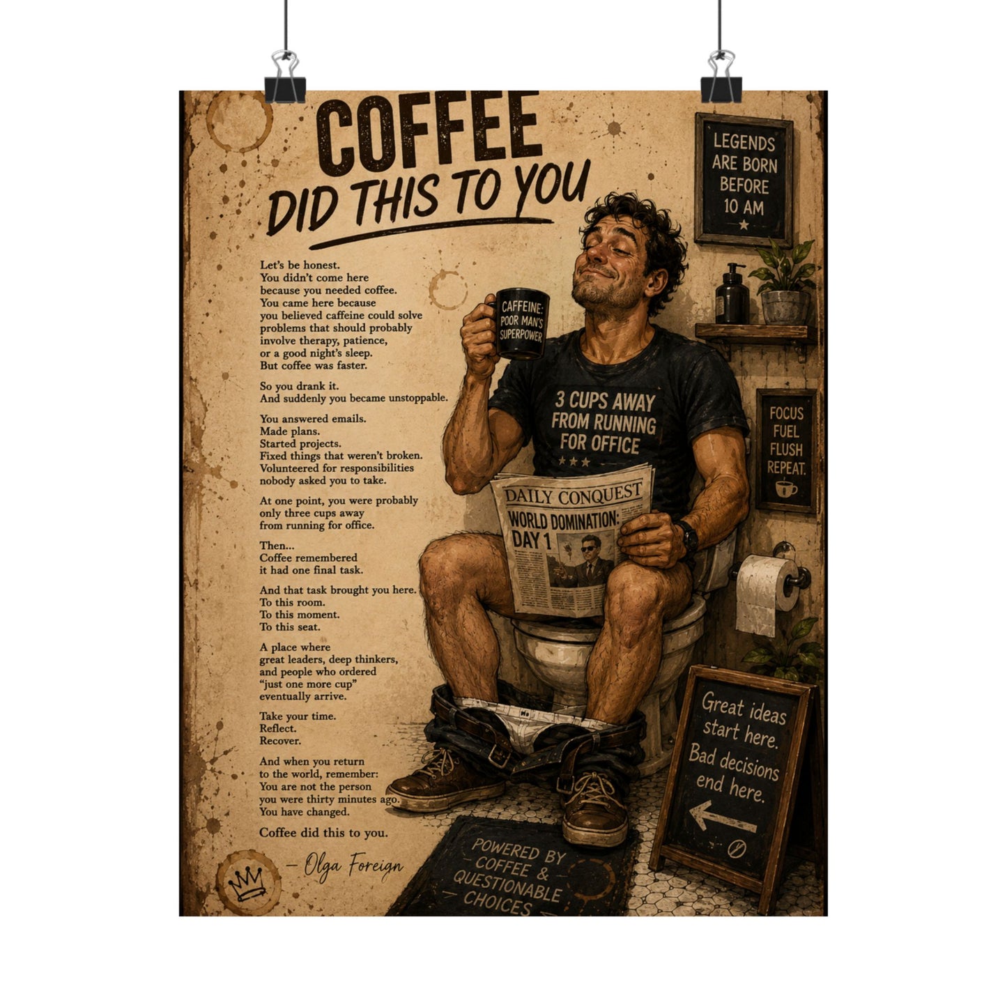 Coffee Did This To You Poster