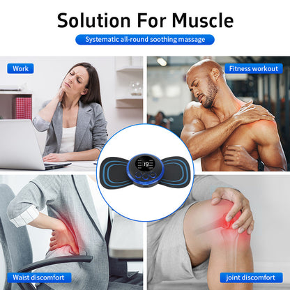 Mini Massage Patch Cervical Massager Shoulder And Neck Massager EMS Portable Pulse Smart Massage Patch 8 Modes 19 Gears